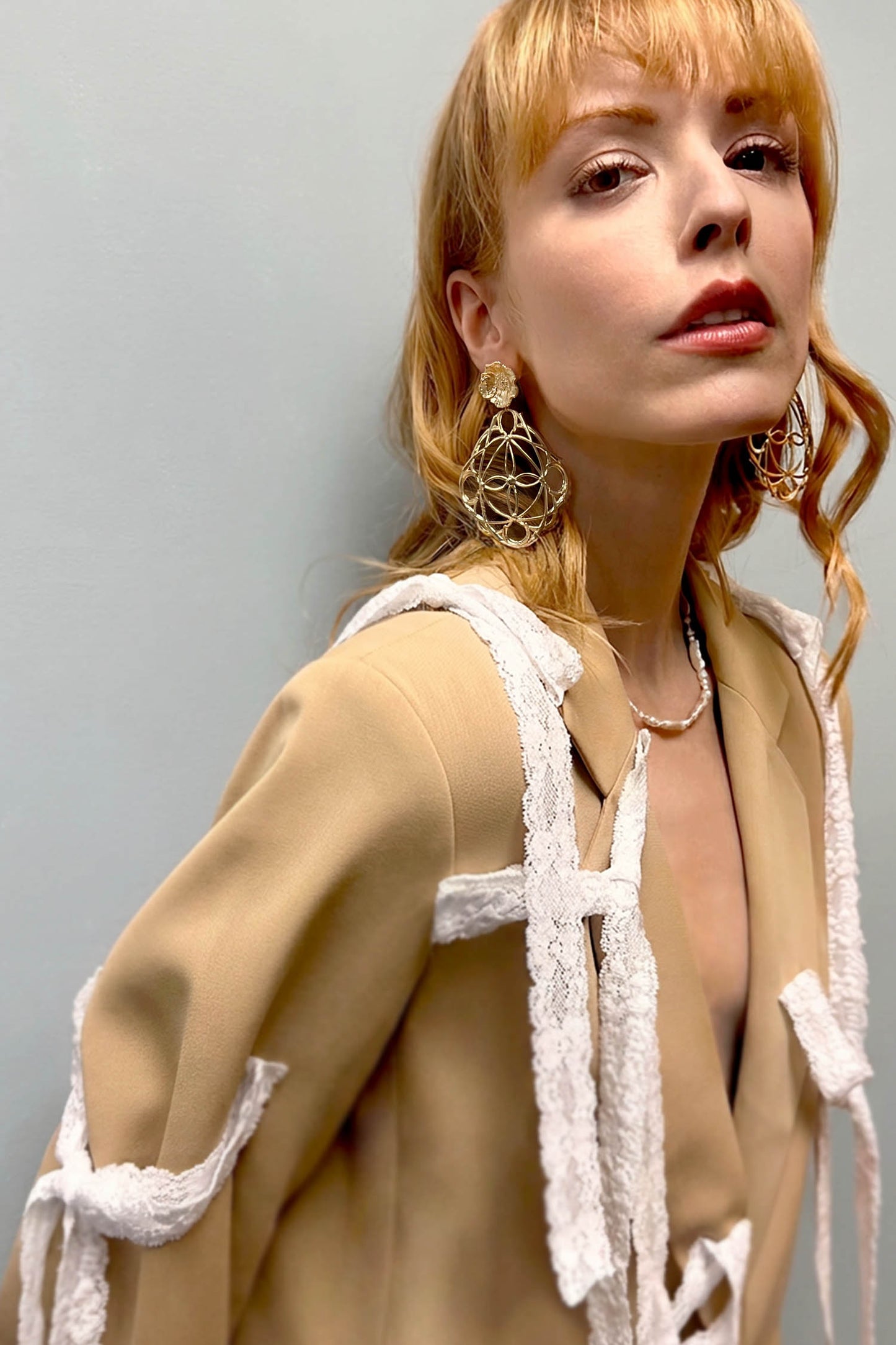 Astra Statement Earrings Gold