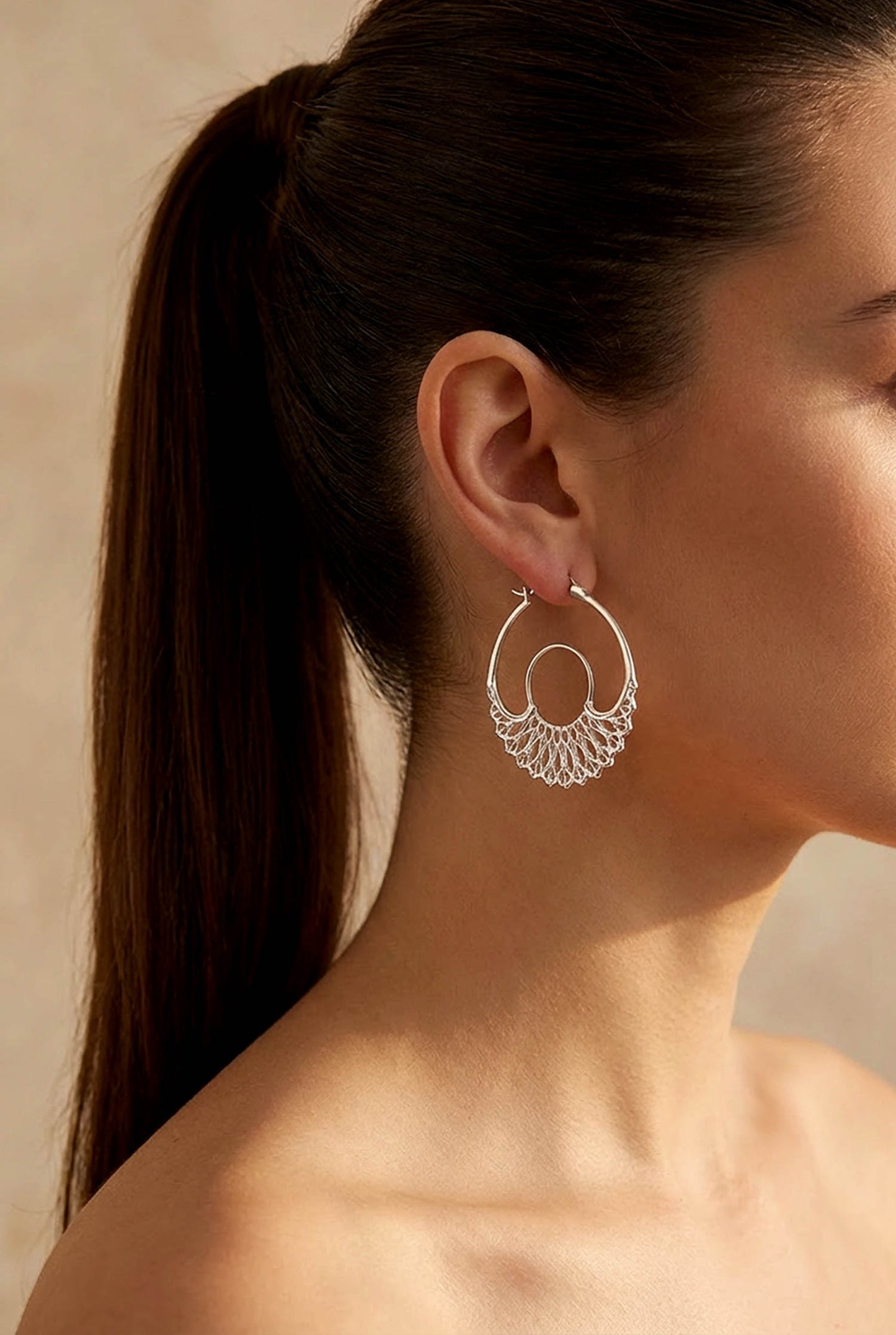 Iris Hoops Silver Small