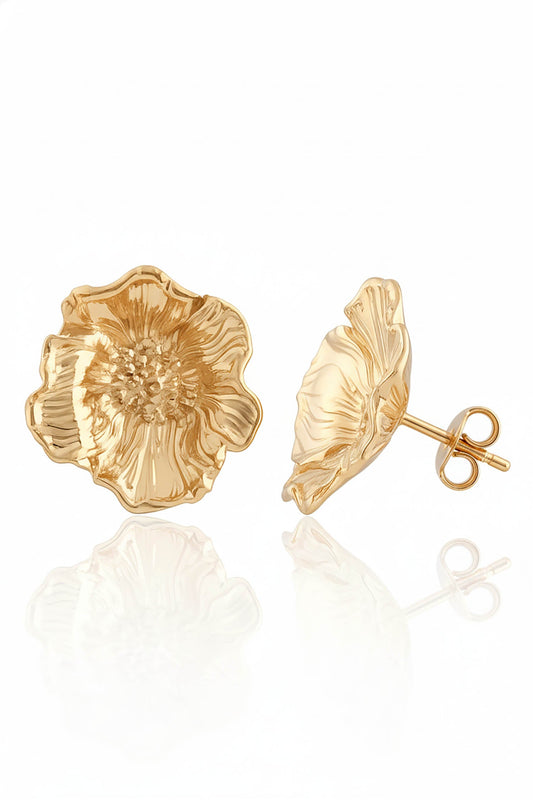 Poppy Studs Gold