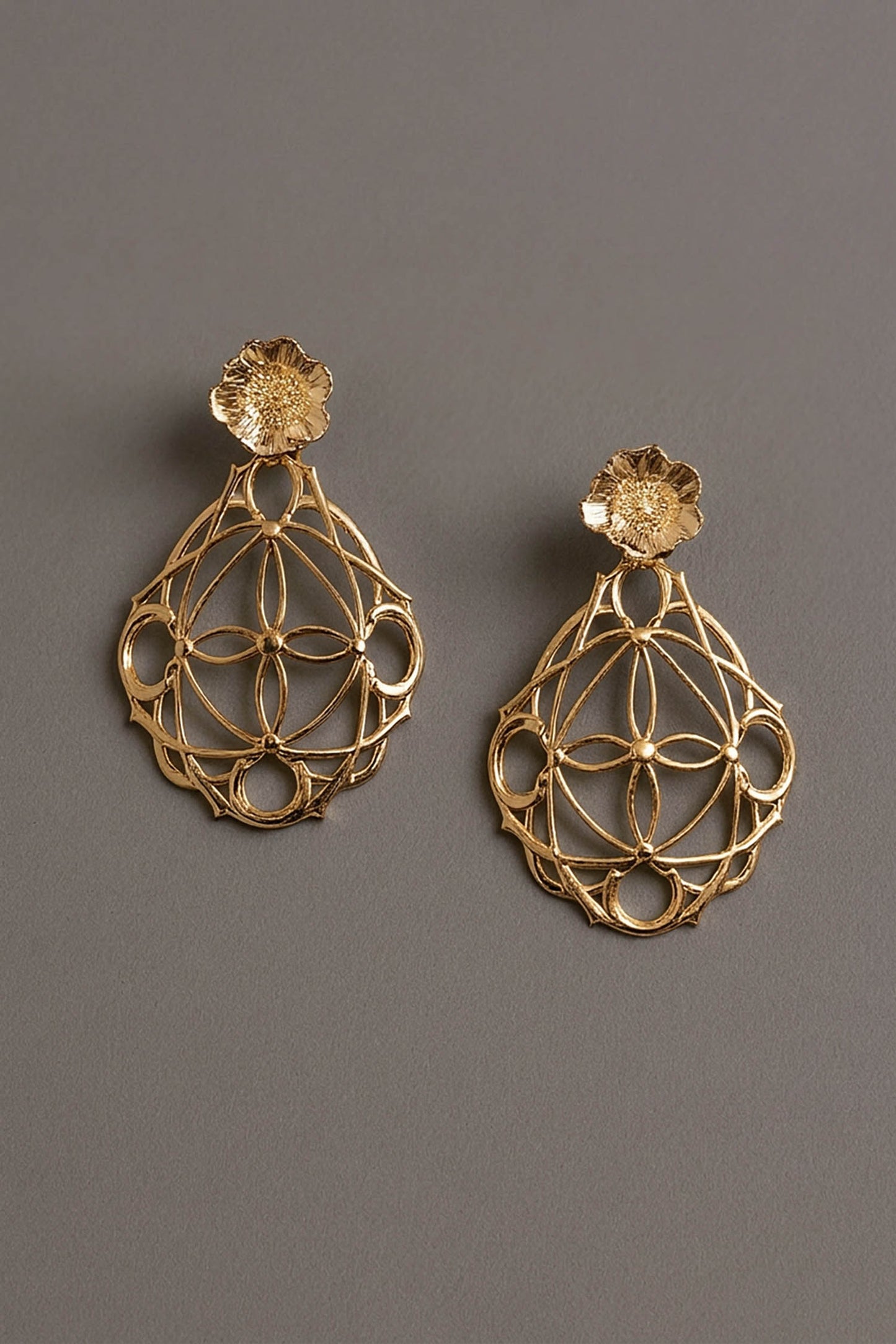 Astra Statement Earrings Gold