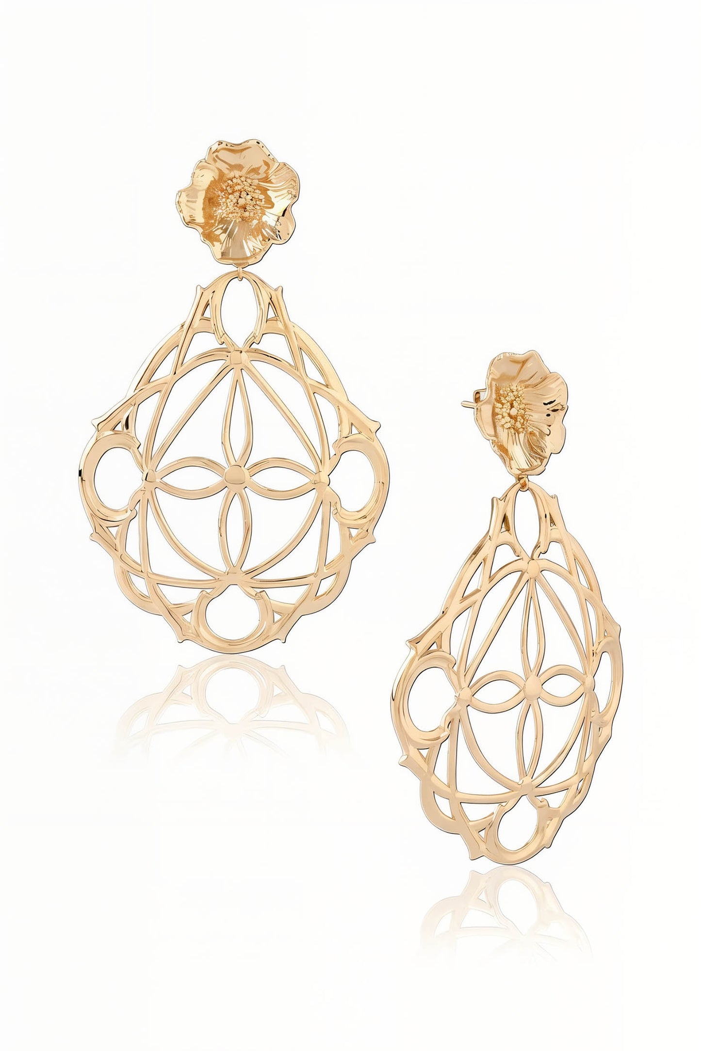 Astra Statement Earrings Gold