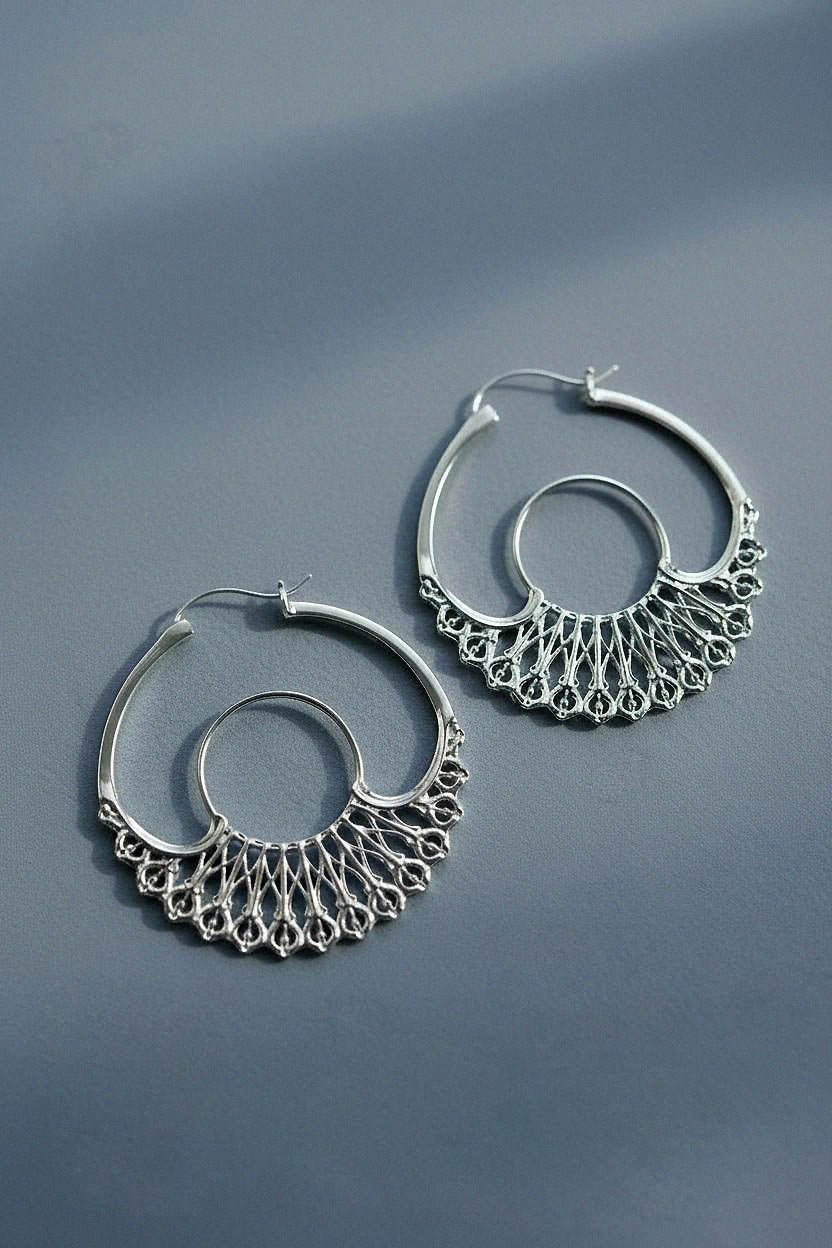 Iris Hoops Silver Small